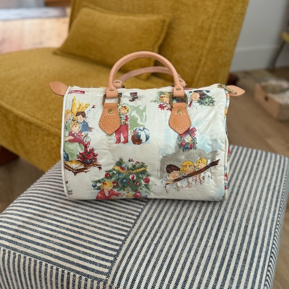 Vintage Fabric Coated Handbag